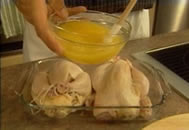 Image showing whole chickens ready for braising