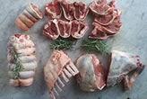 An image of selected lamb cuts lamb