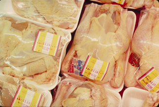 An image of pre-packed frozen poultry