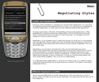 NZIM Mobile phone interface screenshot - click to open in a new window