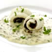 Baked fish in  white sauce