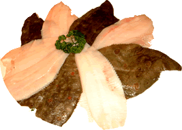 Washed fillets of fish