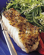 grilled fish with garnish