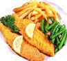 Traditional fish and chips