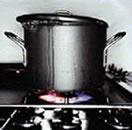 Image showing deep boiling pan highlighting safety aspect when boiling   