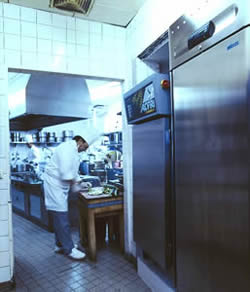 An image of the kitchen, where meats are stored