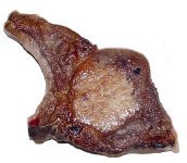 A well cooked pork chop