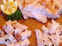 Image showing both shredded and diced chicken