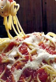 Image showing a spaghetti bolognaise dish with melted cheese