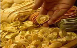 An image showing different types of fresh pasta