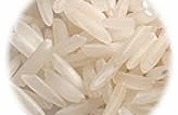 A close up image of long grain rice