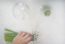 chopping chives