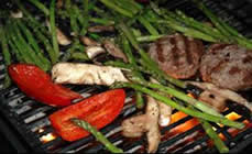 vegetables grilling