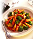 roasted vegetables on plate