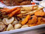 roasted vegetables on baking tray 2