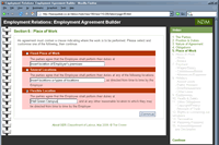 Employment Agreement builder screenshot - click to open in a new window