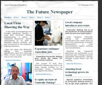 CSS/HTML newspaper screenshot - click to open in a new window